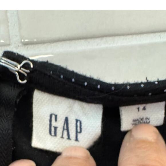 GAP Dress Womens Black White Polka Dot Fit & Flare Dress Retro Size 14 - Picture 3 of 4